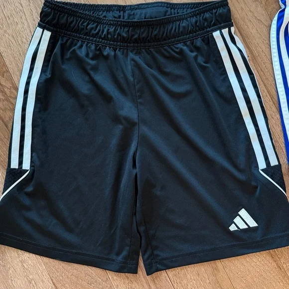 Boys Adidas shorts bundle M 11-12 years soccer blue black 3 pairs Aeroready - Picture 2 of 8